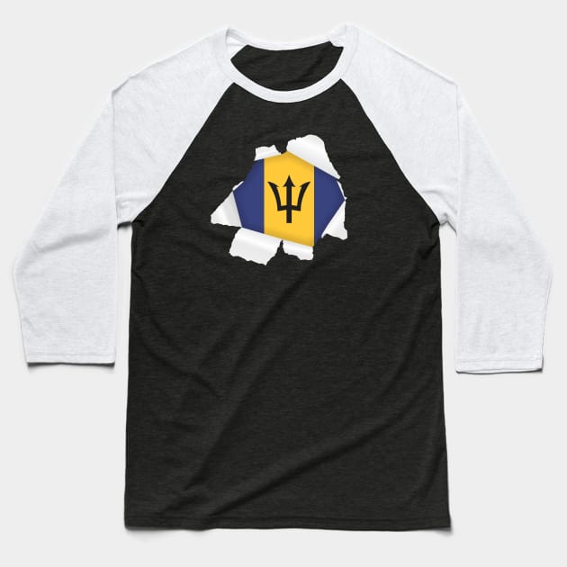 Bajan Invasion Baseball T-Shirt by DistinctApparel